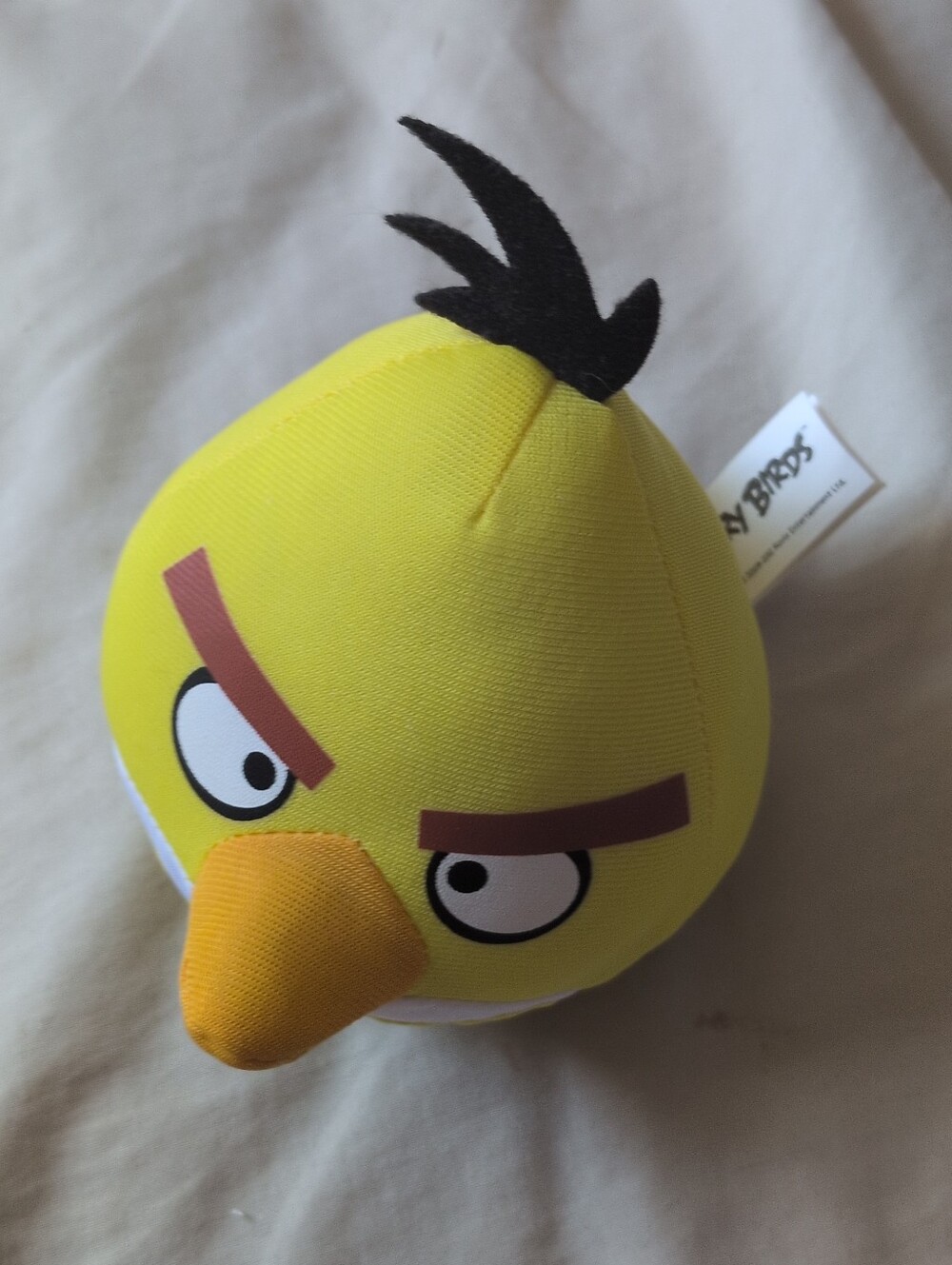 Angry Birds Yellow Bird Chuck Plush Bean Tactic Game Replacement Toy